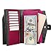 PEIUJIN Women's Large Capacity Luxury Genuine Leather Wallet with Zipper Pocket Smartphone Clutch (Purple RFID Blocking)