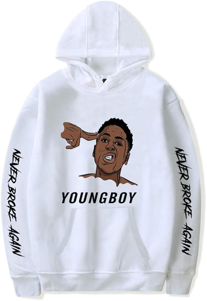 Griony Men Women Nba Youngboy Never Broke Again Hoodie Hip Hop Rapper Long Sleeve Pullover Sweatshirt Amazon Ca Clothing Shoes Accessories