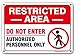 Restricted Area Authorized Personnel Only Sign, Outdoor Rust-Free Metal, 10" X 14" - by My Sign Center, A82-203AL primary