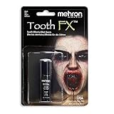 Mehron Makeup Tooth FX with Brush for Special Effects, Halloween, Movies (.125 oz) (Black) (packaging may vary)