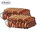 Urban Deco Rib Racks for Smoking Grill Racks for BBQ Non Stick Steel Roasting Standing Grill Rack - Holds 4 Smoker Rib Rack for Grilling & Barbecue (Black-2Pack)