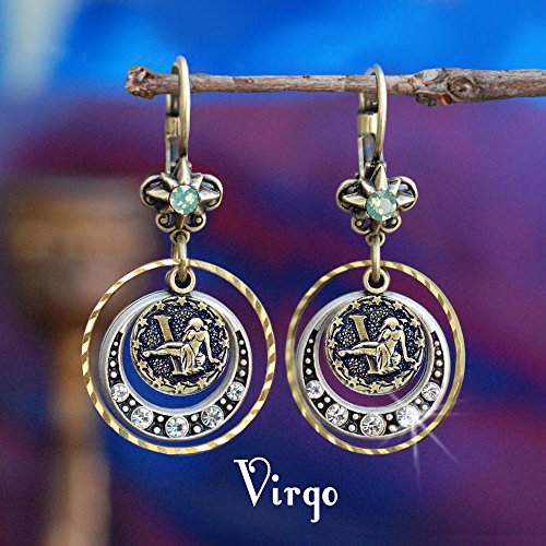 Virgo Zodiac Sign Astrology Earrings - August and September Birthday Gifts