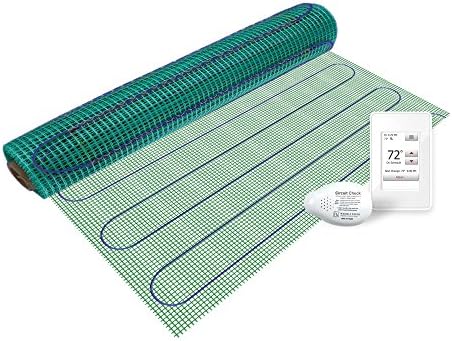 WarmlyYours TRT120-KIT-OW-3.0x10 Tempzone Easy Electric Floor Heating Mat Kit, 30 sq. ft, Wi-Fi Touch Screen Thermostat