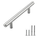 Modket 1 Pack Solid Brushed Nickel T Bar Handle