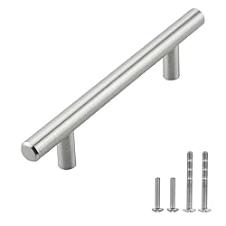 Modket 1 Pack Solid Brushed Nickel T Bar Handle