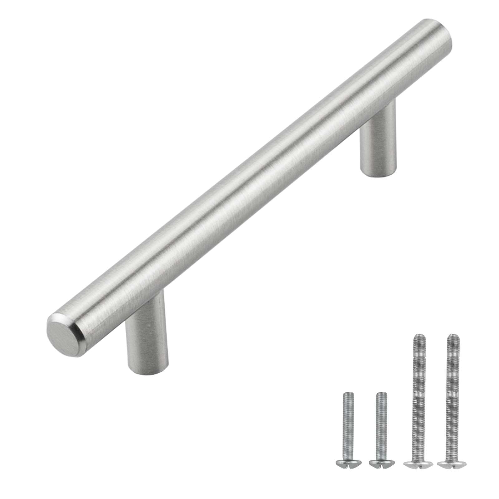 Modket 1 Pack Solid Brushed Nickel T Bar Handle
