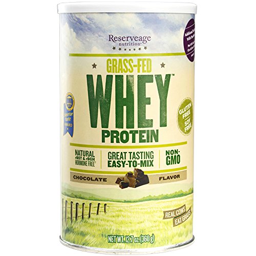 Reserveage - Grass Fed Whey Protein, Minimally Processed with High Biological Value, Chocolate, 12 Servings (12.7 oz)