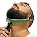 Aberlite Beard Shaper - Flexible Hands-Free Neckline Guide - Beard Trimmer Tool - Lineup Stencil Kit (Green, Hair Comb, Men, Beard Wearers)