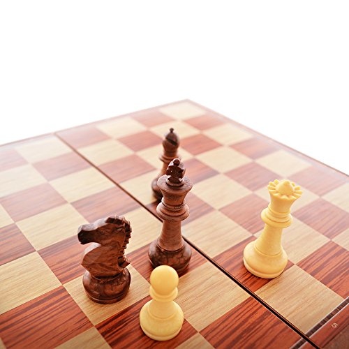 Kidami Folding Magnetic Travel Chess Set, Lightweight, with Portable Cute Storage Bags for Easy Carry, 12.4 x 10.6 x 0.8 Inch