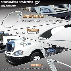 BACLAUGH Chrome Headlight Bezel Trim Driver