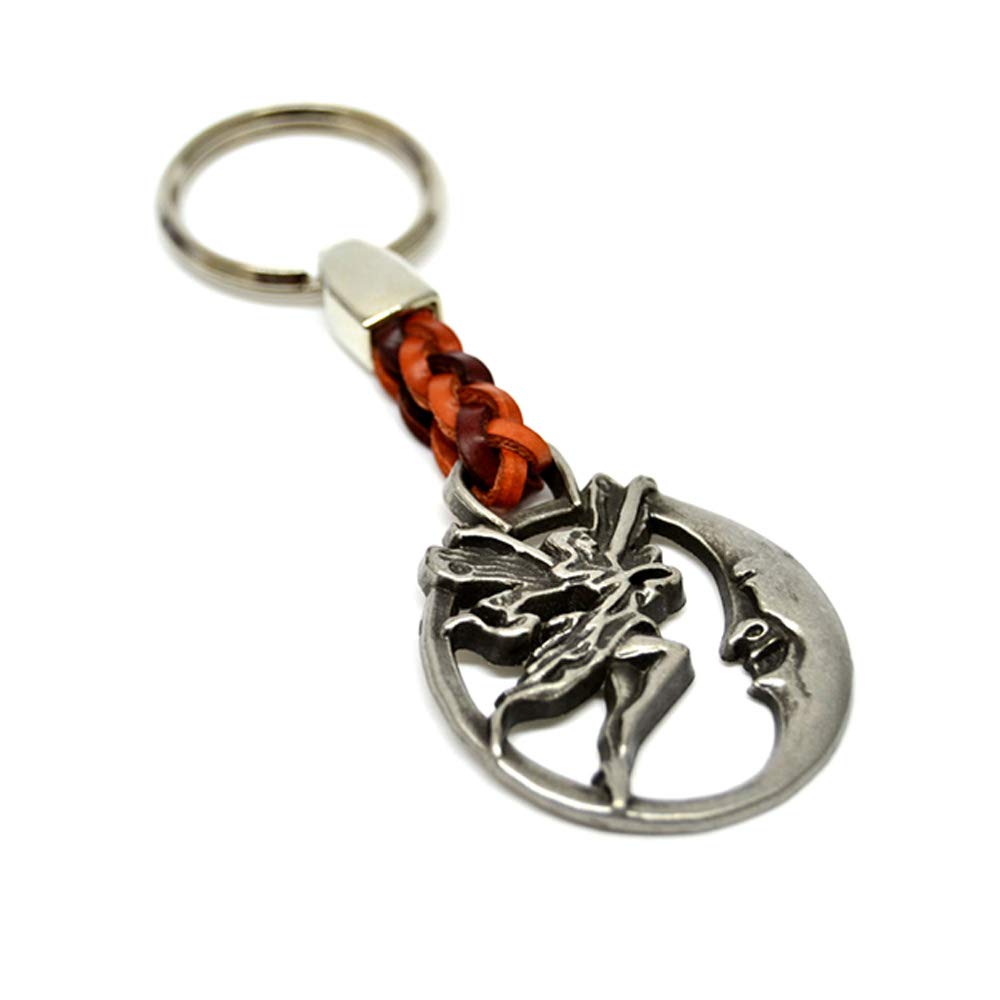 ClaroSchmuck Key Holder Ring Pendant Elf in Moon, Present Jewellery Approx. 9 cm