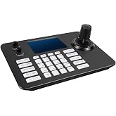ADKIDO PTZ Camera Controller Joystick, POE IP Network Keyboard with Real-Time 5-Inch LCD Screen, 4D Joystick Controller Compatible with Dome IP Camera