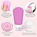 Lermende Portable Soft Silicone Travel Bottles Containers Set(With 3 Bottles + 2 Jars)