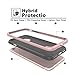iPhone 7 Case, VANSIN 2 in 1 Ultra Thin and Slim TPU Shockproof Protective Case Coated Carbon Fiber Finish Surface with PC Hard Frame for Apple iPhone 7 (4.7'')(2016) - (Rose Gold)