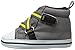 Luvable Friends Unisex Baby Crib Shoes, Gray Hi-Top, 6-12 Months