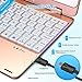 Phixnozar F1 Keyboard Case Compatible with iPad 2018 (6th Gen)/2017 (5th Gen)/Pro 9.7/Air 2 & 1 | Double-Rotating Hinge & Aluminum Keyboard/Case | Colorful Backlit Keys & Long Working Time (Rose Gold)