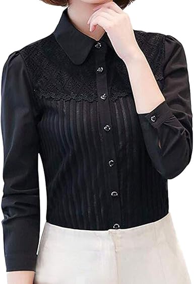 black lace dress shirt