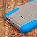 HTC Desire Eye Case, MPERO IMPACT X Series Dual Layered Tough Durable Shock Absorbing Silicone Polycarbonate Hybrid Kickstand Case for Desire Eye [Perfect Fit & Precise Port Cut Outs] - Blue / Gray