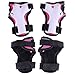 Kids Protective Gear, Kids Youth Knee Pads Elbow Pads Wrist Guards 3 in1 Adjustable Safety Gear for Roller Skating Cycling Skateboard Bike Scooter Rollerblade (Rose)