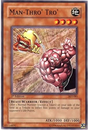 Amazon Yu Gi Oh Ast 081 Unlimited Edition Man Thro Tro Short印刷カード 古代サンクチュアリ遊戯王シングルカード Byシングルカード トレカ 通販