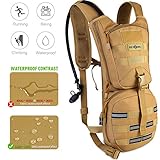 Rexsoul Hydration Backpack 1000 D with 2.5 L BPA Free Water Bladder Tactical Pack Bag Reflective Strips Design Large Storage for Men Women Outdoor Hiking | Running | Biking | Climbing | Cycling