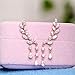 EVERU CZ Vine Jewelry Sweep Wrap Crystal Rose Gold Plated Leaf Ear Cuffs Set Stud Earrings for Women