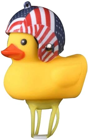 bicycle horn light small yellow duck with helmet