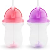 Munchkin Click Lock Tip & Sip 10oz 2 Pack Pink Purple BPA Free Sippy Cup view 6