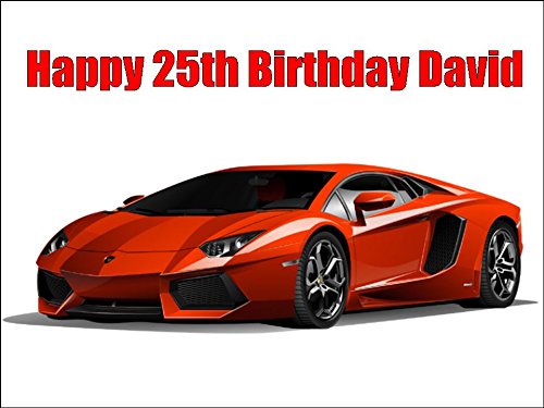 Cookware Dining Bar A4 Ferrari Car Edible Icing Birthday Cake Topper Baking Accs Cake Decorating