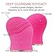 Facial Cleansing Brush and Massager,Silicone Facial Scrubber Deep Cleansing Dirt and Exfoliating by Dr.HeiZ(Rose Red)