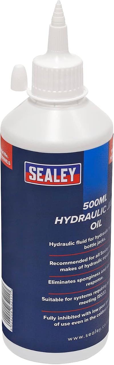 Sealey HJO500MLS Hydraulic Jack Oil 500ml for Jacks and Cranes