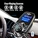 Bluetooth FM Transmitter 1.44 Inch Display Radio Adapter Car Kit With 5V 2.1A USB Car Charger MP3 Player Read Micro SD Card and USB Flash Drive