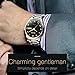 OLEVS Men Women Quartz Business Watch with Stainless Steel Band, Classic Waterproof Watches Roman Numeral Unique Calendar Date Window Wristwatch