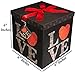 Gift Box 6x6x6 Amrita Love Pop up in Seconds comes with Decorative Ribbon mounted on the lid A Gift Tag and Tissue Paper - No Glue or Tape Required