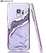 BAISRKE Galaxy S9 Case,Shiny Gold Marble Agate Crystal Design Shock Absorption Soft Clear TPU Edge Bumper and Rigid Hard Plastic Back Cover for Samsung Galaxy S9 5.8