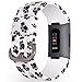 Allbingo 3D Cute Bands Compatible Fitbit Charge 3 & Charge 3 SE, Women Men Floral Replacement Strap Accessories Wristband Small Large for Fitbit Charge 3 Fitness Activity Tracker