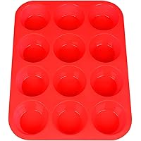 Silicone Muffin Pan, Silicone Cupcake Baking Cups Non Stick Silicone Molds for Muffin Tins