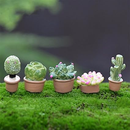 Generic 5Pcs/Lot Plant Diy Resin Fairy Garden Craft Decoration Miniature Micro Gnome Terrarium Gift