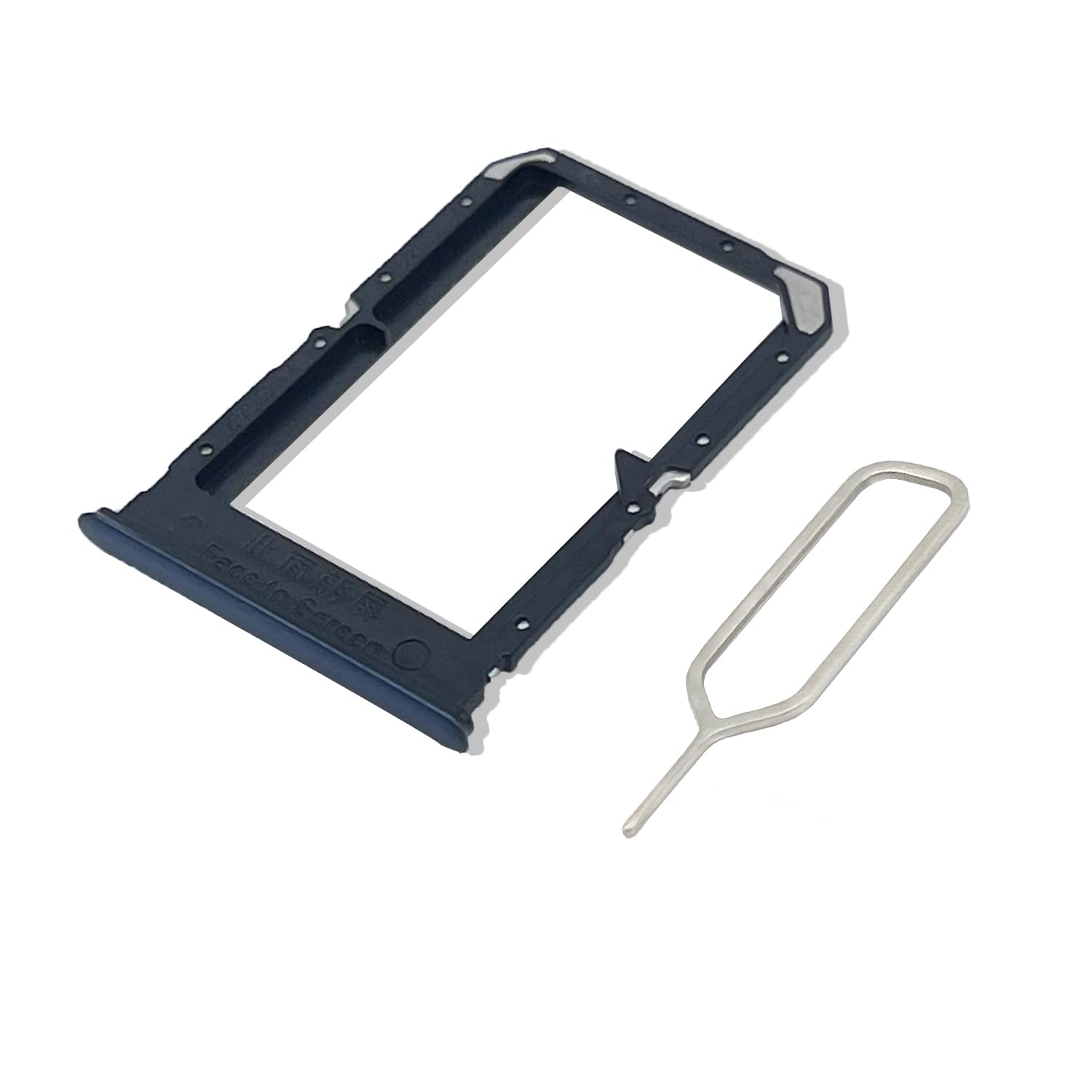 Eonpam Original DUAL SIM Card Slot Tray Holder Replacement for (Oppo Find X3 Lite) Incl SIM Pin (Blue)