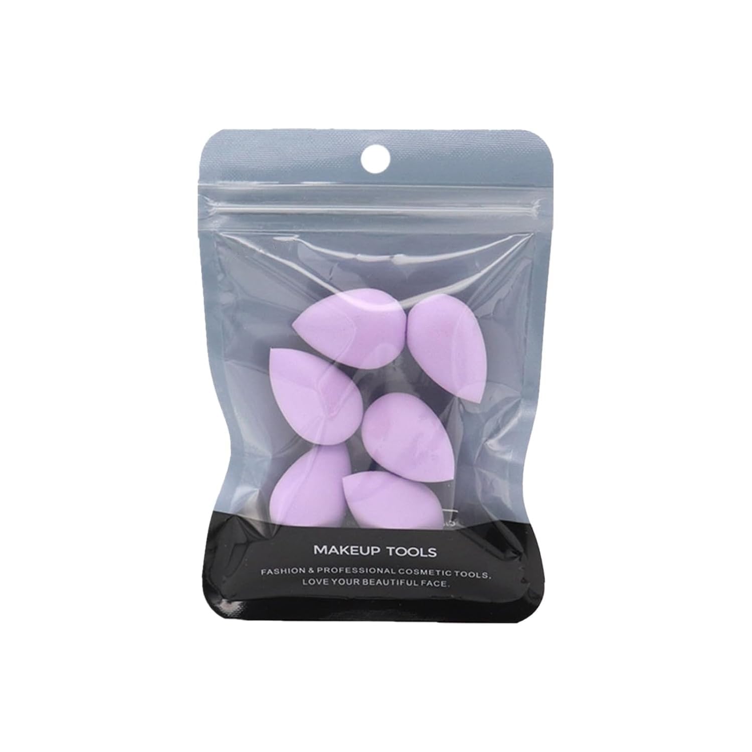 6Pcs Purple Mini Makeup Sponge Small Beauty Sponge Blender Set for Foundation, Powder, Concealer Highlight,and Eye Shadow, Makeup Blenders and Sponges，Face