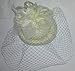 Fascinators Hair Clip Headband Pillbox Hat Bowler Feather Flower Veil Wedding Party Hat, Beige, One Size