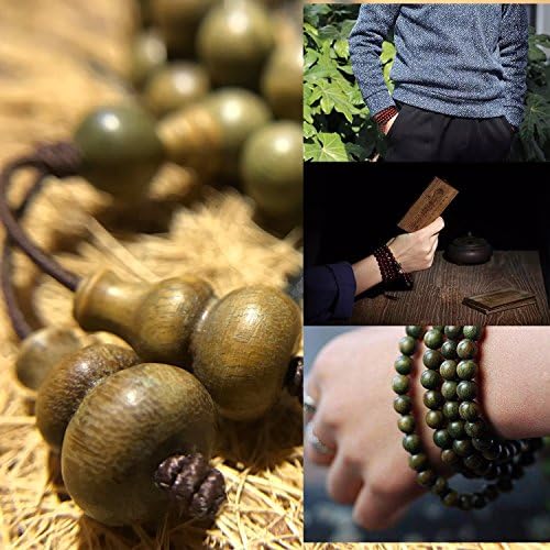 Green Sandalwood Beads Buddhist Buddha Meditation 8mm108 Prayer Bead Mala Bracelet/Necklace high grade gift box ZMF