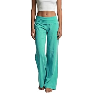 Fold Over Flare Leggings for Women Cotton Low Rise Wide Leg Yoga Pants | Teen Girls Cute Y2K Straight Leg Sweatpants Bell Bot