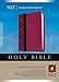 Slimline Reference Bible NLT, TuTone (Red Letter, LeatherLike, Rich Raspberry/Brown/Dark Brown)