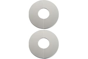 BokWin 2 Pack 2 inch/50mm ID Wall Split Flange, Stainless Steel Round Escutcheon Plate,Shower Arm Flange Cover Set for Universal Standard 2 inch/50mm Shower Head Arm Pipe - Round Split Design