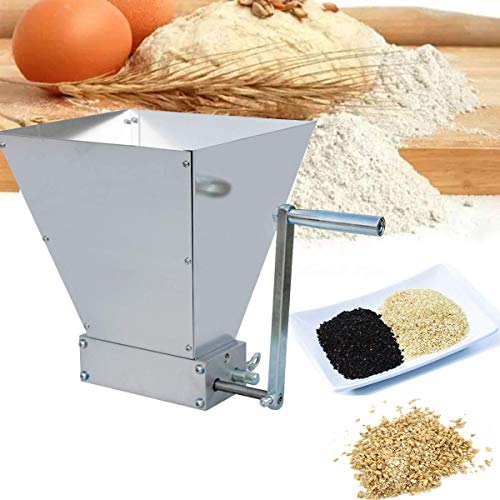 ECO-WORTHY 7.7 lbs Dual Roller Malt Grain Mill Barley Grinder Crusher for Home Brewing Beer