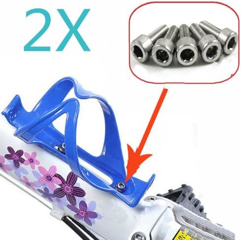 (HQ Product) 2x Bicycle Cycle Bike Bottle Cage Holder Hexagon Screws Bolts
