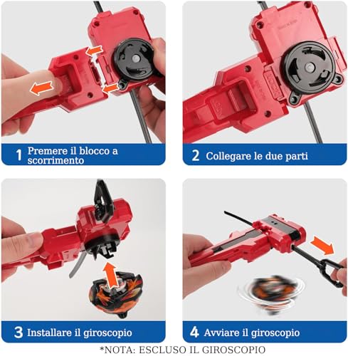 2 X Spinning Spinner Launcher with Grip Spinner