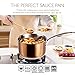 MICHELANGELO 1.5 Quart Saucepan with Lid Rose Gold, Stainless Steel Sauce Pan, Small Saucepan, 1.5 Quart Sauce Pot, Induction Compatible