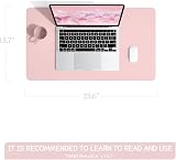 YSAGi Non-Slip Desk Pad 60 x 35 cm Pink Waterproof PVC Leather Desk Protector view 7
